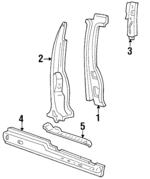 XF2Z1628160AA - Body: Inner Center Pillar for Ford: Windstar Image