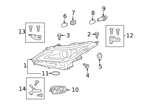 Bulbs - Chassis for 2018 Lexus RX350L #0