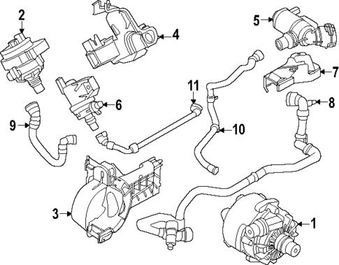 Water Pump for 2024 BMW 530i #1