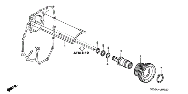 AT Idle Shaft for 2006 Acura RSX #0