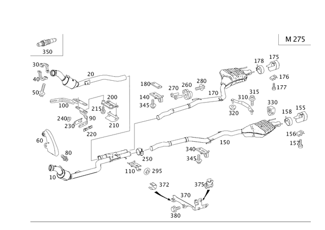 2214904919 - Exhaust System: Exhaust Pipe for Mercedes-Benz: CL600, S600 Image image
