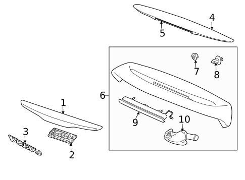Exterior Trim - Lift Gate for 2010 Volvo C30 #0
