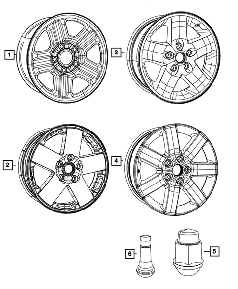 Wheels, Tires and Hardware for 2011 Jeep Wrangler #0
