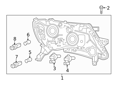 Headlamp Components for 2019 Nissan Pathfinder #0