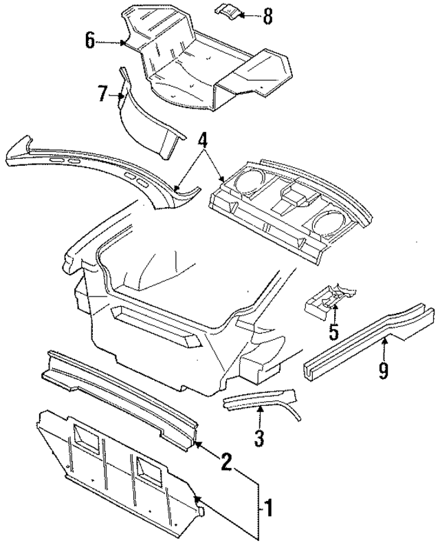 4756492 - Body: Rear Body Panel for Mopar Image
