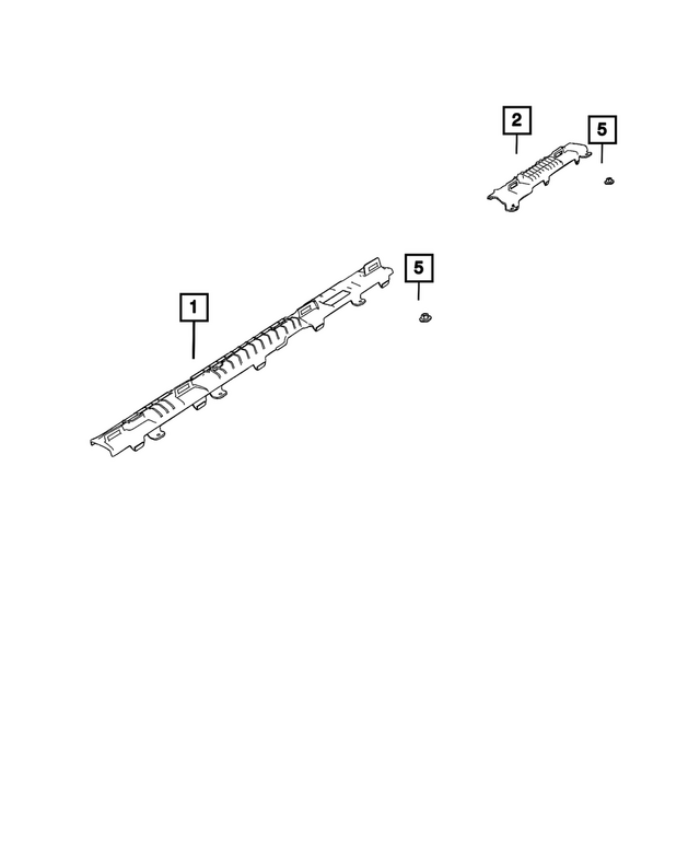 68527551AA - Interior Trim: Wiring Trough, Left for Mopar Image