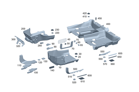 Floor Covering, Entrance Trim and Footrest in Driver Compartment for 2022 Mercedes-Benz S500 #0
