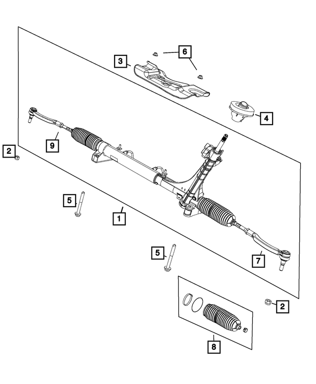 R8440710AA - Steering: Rack And Pinion Gear, Remanufactured for Mopar Image
