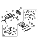4560187AG - Body Sheet Metal Except Doors: Center Floor Pan for Mopar Image