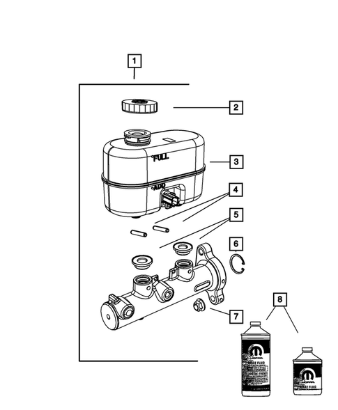 Brake Master Cylinder for 2009 Dodge Ram 3500 #1