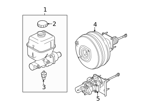 Master Cylinder - Components On Dash Panel for 2015 Ford F-250 Super Duty #0