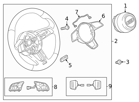 Steering Wheel for 2019 Audi S5 #0