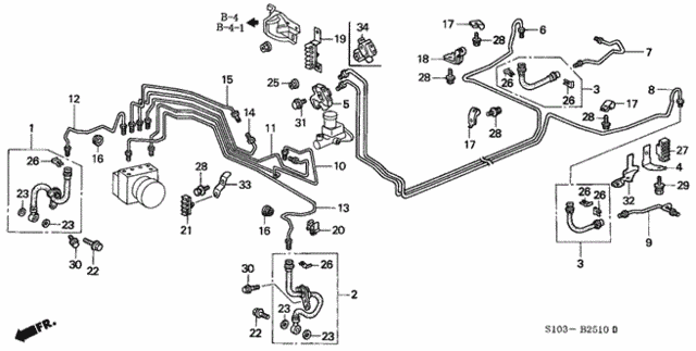 Brake Lines (ABS) for 2001 Honda CR-V #0