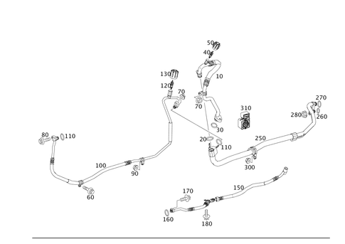 Refrigerant Line Arrangement for 2011 Mercedes-Benz SLS AMG #0