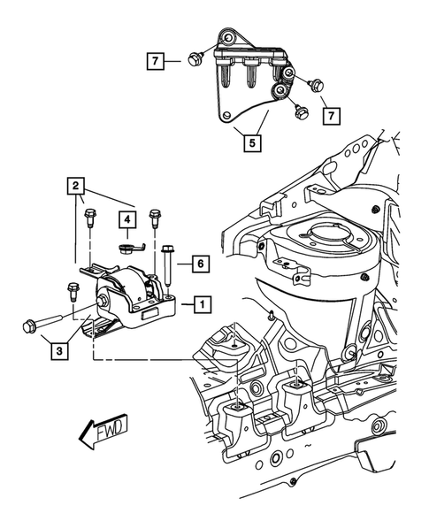 Engine Mounting for 2008 Dodge Caliber #2