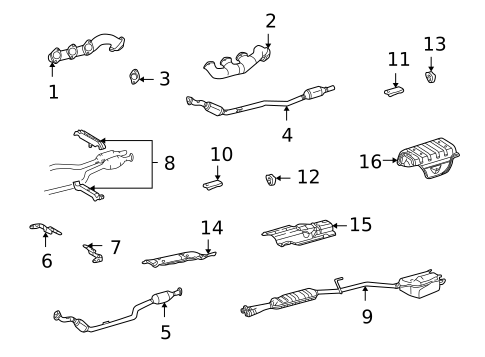 Exhaust Components for 2005 Mercedes-Benz C320 #0