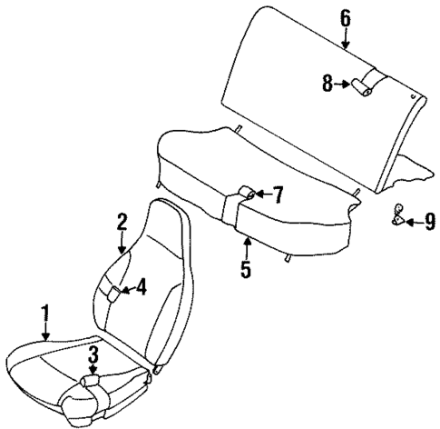Front Seat Components for 1996 Suzuki Swift #0