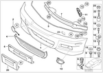51117894990 - : Trim Cover, Bumper, Primed, Front for BMW Image