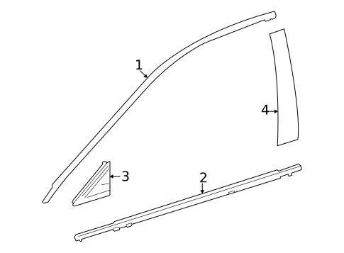 Exterior Trim - Front Door for 2021 Toyota Mirai #0