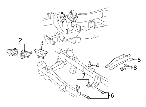 Engine & Trans Mounting for 2002 Ford Ranger #0