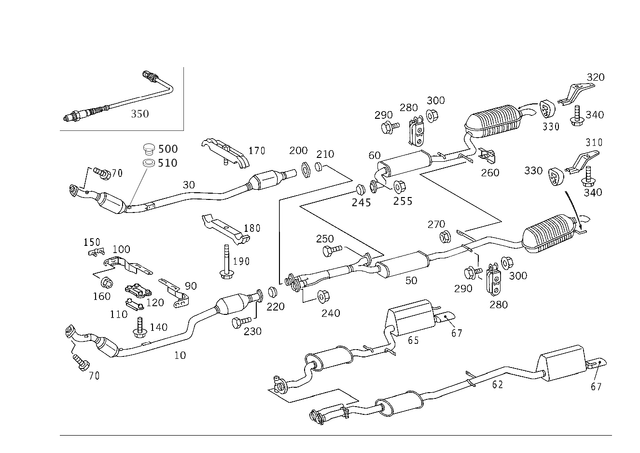 2204904619 - : Exhaust Pipe for Mercedes-Benz: CL500, S430, S55 AMG Image