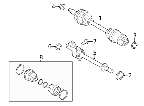 CV Components for 2012 Lincoln MKZ #0
