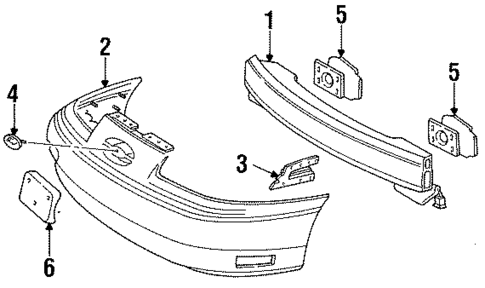 Bumper & Components - Front for 1995 Ford Taurus #0