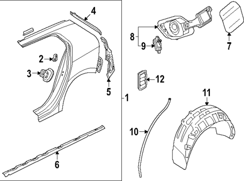 Quarter Panel & Components for 2025 Volkswagen Golf R #0
