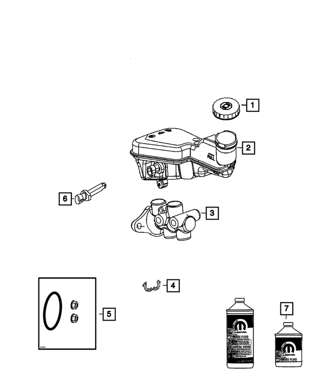 « 5175097AA – Brakes : Maître-cylindre Ecrou Et Trousse De Joints, Montage pour Mopar Image »