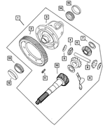 4800241AA - Automatic Transaxle 4 Speed: Transaxle Differential for Mopar Image
