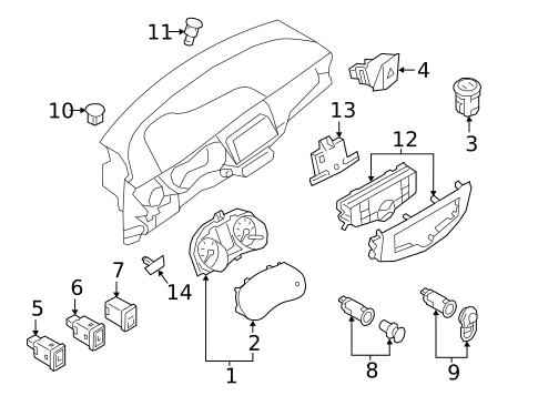 Cluster & Switches for 2025 Nissan Kicks Play #0