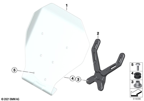 Motorcycle Trim Section, Windshield for 2024 BMW-Motorrad CE #13