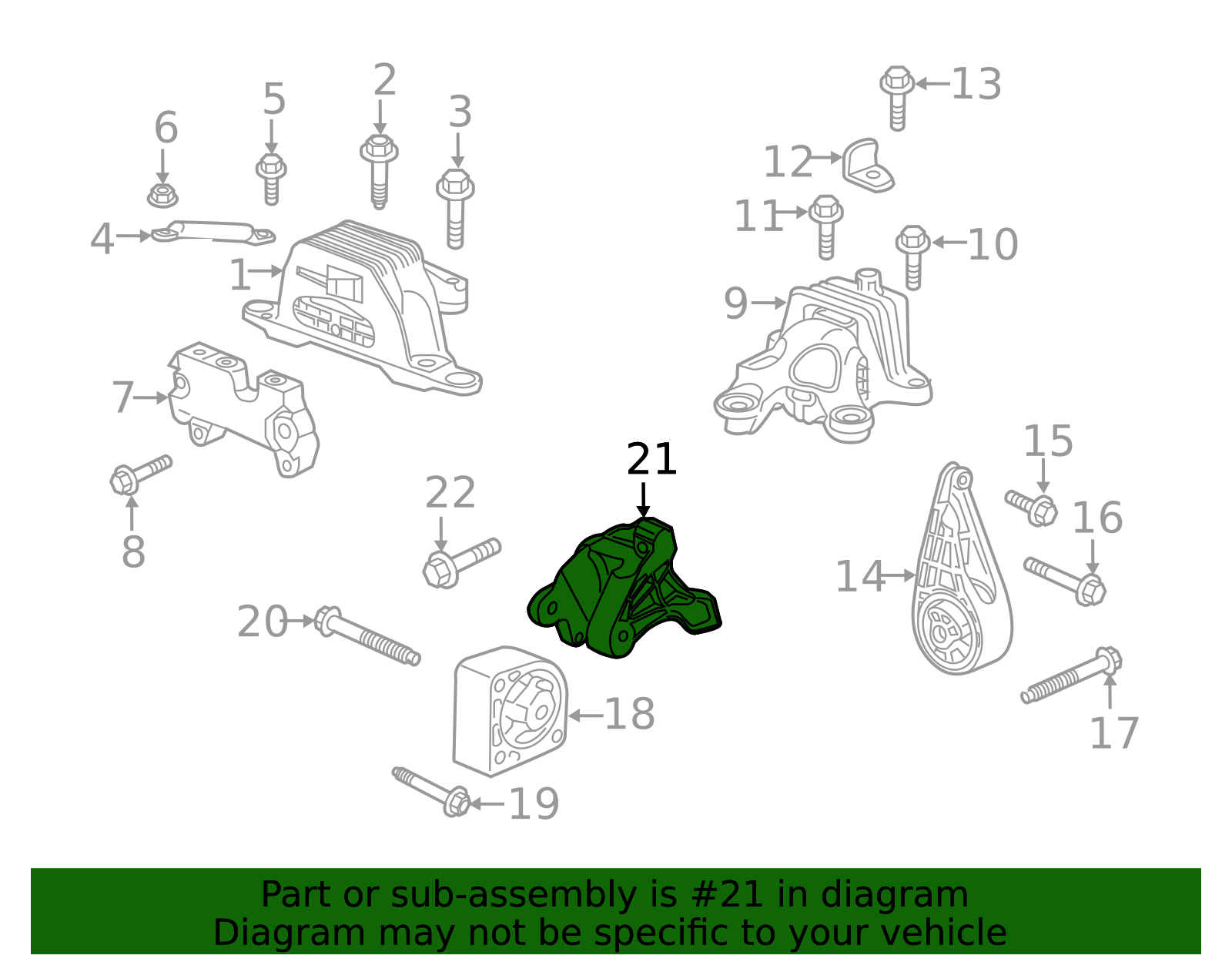 Engine Bracket Rear Side 2018-2025 GM Transmission Rear Mount Bracket 23377401 | Capital Chevy Parts