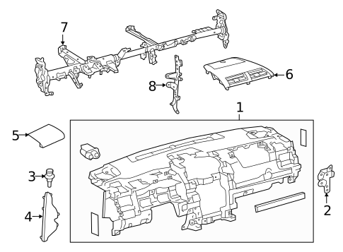 Instrument Panel for 2016 Toyota Camry #0