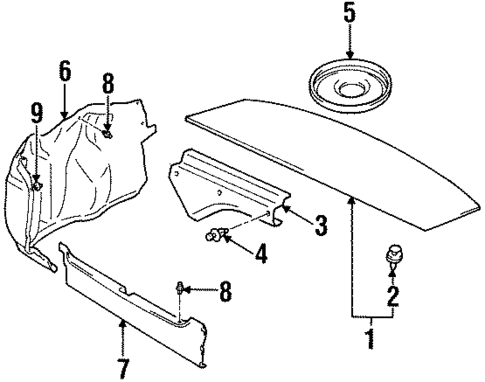 Interior Trim - Rear Body for 1996 Suzuki Esteem #0