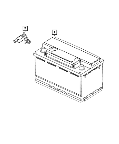 Battery, Battery Tray and Cables for 2023 Ram 2500 #1