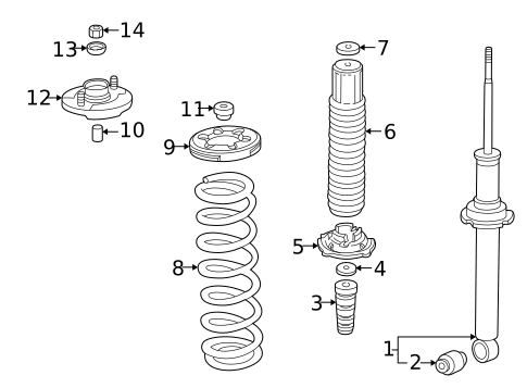 Struts & Components for 2001 Honda Accord #1