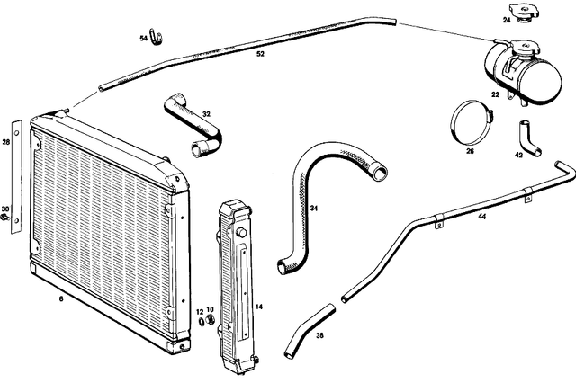 1135010582 - Radiator: Hose for Mercedes-Benz: 230SL Image