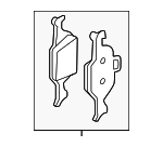 34108844368 - Brakes: Brake Pads for BMW: 230i, 230i xDrive, 330e, 330e xDrive, 330i, 330i xDrive, 430i, 430i Gran Coupe, 430i xDrive, 430i xDrive Gran Coupe, i4, M2, M240i, M240i xDrive, M340i, M340i xDrive, M440i, M440i Gran Coupe, M440i xDrive, M440i xDrive Gran Coupe, X5, X6, X7, Z4 Image