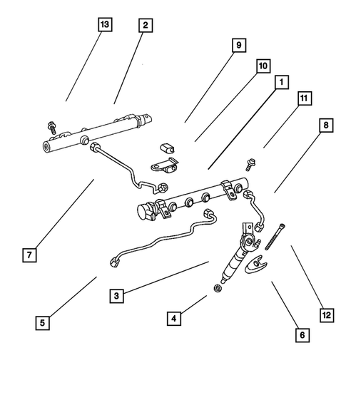 Fuel Rail and Injectors for 2009 Jeep Grand Cherokee #0