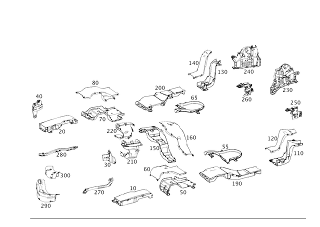 2228210189 - : Cable Duct for Mercedes-Benz: Maybach S550, Maybach S600, S550, S550e, S600, S63 AMG, S65 AMG Image