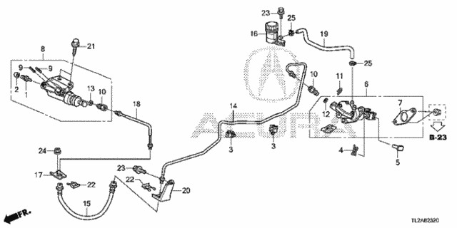 Clutch Master Cylinder for 2014 Acura TSX #0