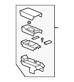 22844183 - : Light Titanium Front Floor Console Armrest for GMC: Acadia | Saturn: Outlook Image