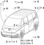 1T3010000DK - : Tire Press Label for Volkswagen: ID. Buzz Image