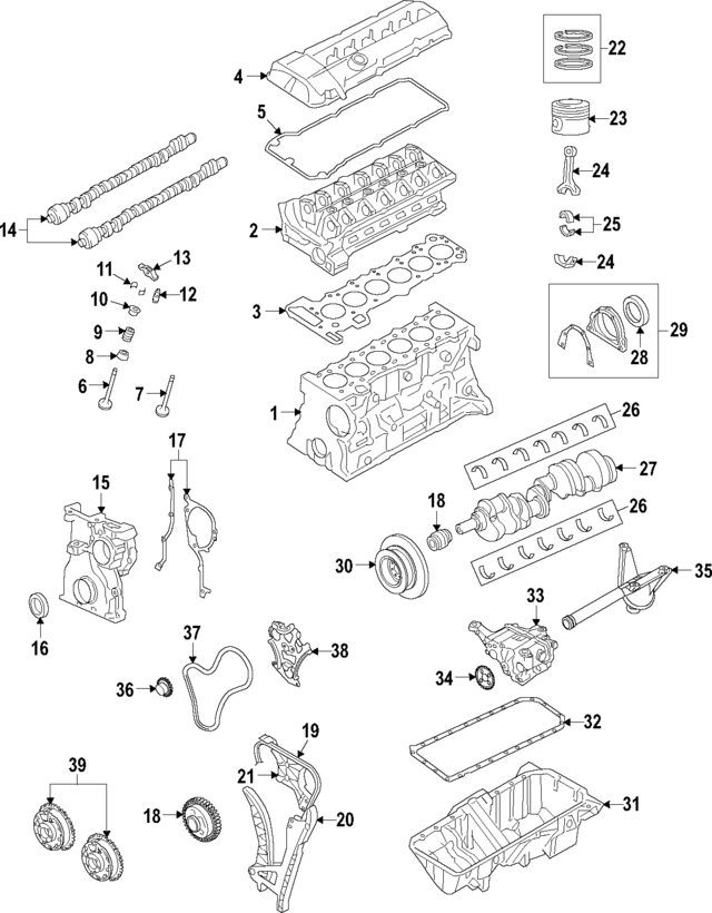 11112295991 - Engine: Cylinder Block for BMW: 135i, 335i, 335i GT xDrive, 335i xDrive, 435i, 435i Gran Coupe, 435i xDrive, 435i xDrive Gran Coupe, 530i, 535i, 535i GT, 535i GT xDrive, 535i xDrive, 540i, 640i, 640i Gran Coupe, 640i xDrive, 640i xDrive Gran Coupe, 740i, 740Ld xDrive, 740Li xDrive, ActiveHybrid 5, ActiveHybrid 7, M235i, M235i xDrive, X1, X3, X4, X5, X6 Image
