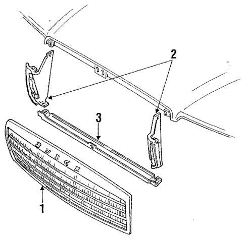 Grille & Components for 1994 Buick Park Avenue #0