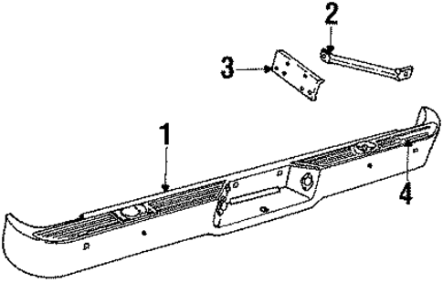 Bumper & Components - Rear for 1988 Dodge Dakota #0