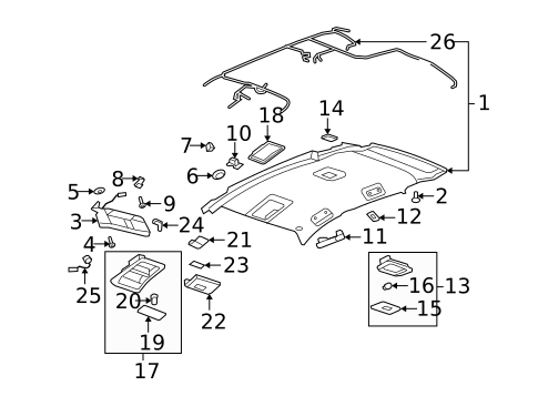 Interior Trim - Roof for 2008 Saturn Vue #2