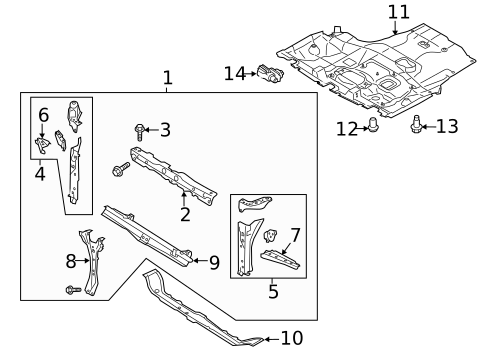 Radiator Support for 2019 Subaru Legacy #0