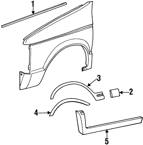 Exterior Trim - Fender for 1995 Chrysler Town & Country #0